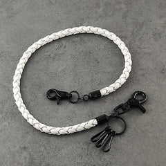 Fashion White Biker Chain Wallet Pants Chain Jeans Chain Jean Chain Wallet Chain For Men - iwalletsmen