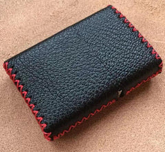 Cool Black Leather Mens Classic Zippo Lighter Case Handmade Standard Zippo Lighter Holder for Men - iwalletsmen