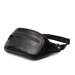 Brown LEATHER MENS FANNY PACK FOR MEN BUMBAG Black WAIST BAGS FOR MEN - iwalletsmen