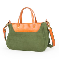 Canvas Leather Womens Handbag Messenger Bag Side Bag for Women - iwalletsmen