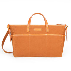 Canvas Leather Mens Simple Portable Caramel Tote Bag Shoulder Bag Army Green Diagonal Bag for Men - iwalletsmen