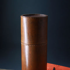 Handmade Leather Pencil Holder Pencil Case Pencil Barrel Case - iwalletsmen