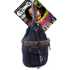 Canvas Black Mens Barrel Sling Bag Green Chest Bag Side Bag Bucket One Shoulder Backpack For Men - iwalletsmen