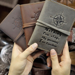 Handmade Leather Mens Cool billfold Wallet Passport Card Holder Small Card Slim Wallets for Men