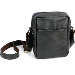 Brown Leather Mens CasualSmall Vertical Courier Bag Messenger Bags Black Postman Bag For Men - iwalletsmen