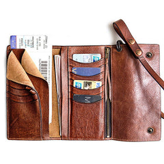 Handmade Mens Cool Leather Chain Wallet Biker Trucker Wallet with Chain for Men - iwalletsmen
