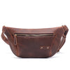 Vintage Brown Leather Men's Fanny Pack Hip Pack Waist Bag For Men - iwalletsmen