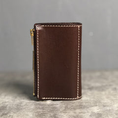 Handmade Leather Mens Cool Key Wallet Car Key Change Coin Card Holder Car Key Case for Men