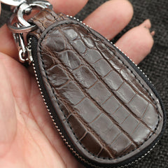 Crocodile Leather Mens Audi Volkswagen Toyota Car Key Case Car Key Holder with Belt Loop For Men - iwalletsmen