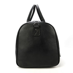 Cool Black Large Leather Men's Overnight Bag Weekender Bag Travel Luggage Bag For Men - iwalletsmen