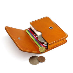 Cool Leather Mens Card Wallet Front Pocket Wallets Small Change Wallet for Men - iwalletsmen