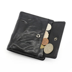 Leather Mens Front Pocket Wallet Small Wallet Slim Wallet Card Wallet for Men - iwalletsmen