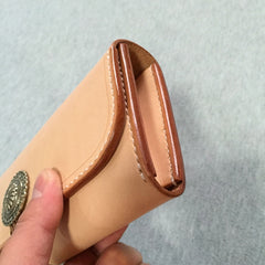 Handmade Leather Mens Clutch Wallet Cool Wallet Long Wallets for Men Women