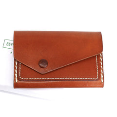 Leather Mens Card Wallet Front Pocket Wallet Small Slim Wallet Change Wallet for Men - iwalletsmen