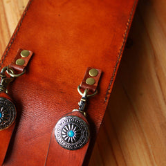 Handmade Cool Leather Belt Pouch Mens Waist Bag Cell Phone Holsters for Men - iwalletsmen
