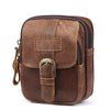 Vintage Brown Leather Men's Cell Phone Holster Leather Belt Pouch Belt Bag For Men