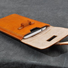 Handmade Leather Belt Pouch Mens Waist Bag Phone holsters for Men - iwalletsmen