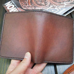 Handmade Leather billfold Wallet Mens Cool billfold Slim Wallet Wallet For Men