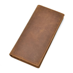 Slim Vintage MENS Leather Bifold Wallet Long and Small Wallet billfold Wallet for MEN - iwalletsmen