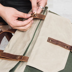 Cool Canvas Gray Travel Bag Mens Backpack Canvas Canvas School Bag for Men - iwalletsmen