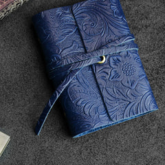 Handmade Leather Floral Mens Cool billfold Wallet Card Holder Small Card Slim Wallets for Men