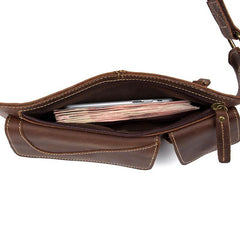 Vintage Brown Leather Fanny Pack Mens Waist Bags Hip Pack Belt Bags Bumbags for Men - iwalletsmen