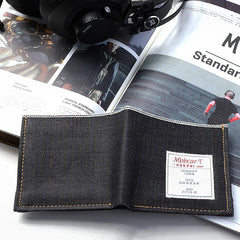 Cool Denim Mens Jean billfold Small Wallets Bifold Multi Small Wallets For Men - iwalletsmen