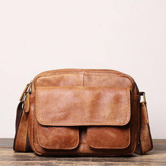 Black LEATHER MEN'S Small Side bag Brown Side Bag MESSENGER BAG Brown Courier Bag FOR MEN - iwalletsmen