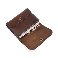 Leather Mens Front Pocket Wallet Small Wallets Card Wallet Change Wallet for Men - iwalletsmen