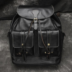 Fashionable Brown Leather Men's Backpack College Backpack 14inch Laptop Backpack For Men and Women - iwalletsmen