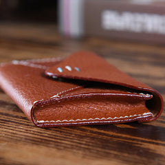 Handmade Mens Cool billfold Leather Wallet Men Small Card Slim Wallets Bifold for Men - iwalletsmen