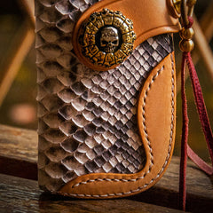 Handmade Leather Biker Mens Cool Car Key Wallet Coin Wallet Pouch Car KeyChain for Men