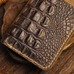 Handmade Leather Floral Mens Cool Slim Leather Wallet Men billfold Wallets Bifold for Men