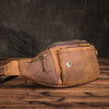 Black Brown MENS LEATHER FANNY PACK FOR MEN BUMBAG Vintage WAIST BAGS - iwalletsmen