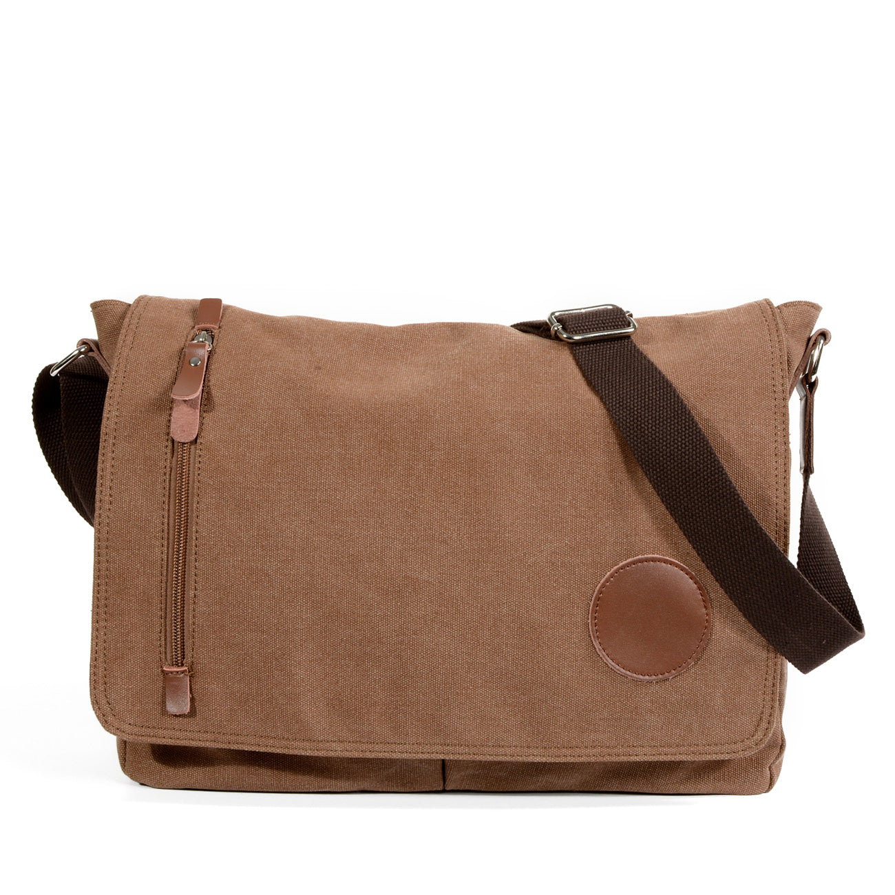 Cool Casual Canvas Womens Mens Side Bag 14'' Shoulder Bag Khaki Messenger Bag For Men - iwalletsmen