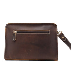 Cool Leather Mens Clutch Bag Wristlet Bag Clutch Wallet Business Clutch for Men - iwalletsmen