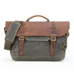 Canvas Leather Mens 14‘’ CANON CAMERA Messenger Bag NIKON CAMERA Side BAG DSLR CAMERA BAG - iwalletsmen
