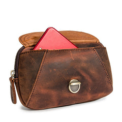 Classy Brown Leather Mens Work Clutch Bag Wirstlet Clutch Mobile Phone Bag For Men - iwalletsmen