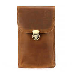 Cool Leather Men's Cell Phone Holsters Belt Pouch Belt Bag Waist Bag For Men - iwalletsmen