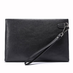 Genuine Leather Mens Urban Cohort Clutch Cool Slim Wallet Zipper Clutch Wristlet Wallet for Men - iwalletsmen