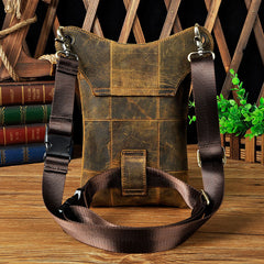 Cool Biker Leather Drop Leg Bag Mens Belt Pouch Waist Bag Shoulder Bag for Men - iwalletsmen