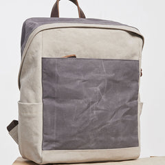 Canvas Gray Mens Cool Backpack Canvas Travel Bag Canvas School Bag for Men - iwalletsmen