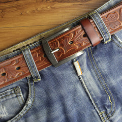 Handmade Genuine Leather Mens Leather Men Brown Black Belt for Men Cool Leather Belt