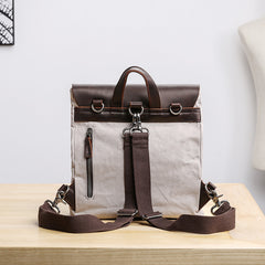 Canvas Leather Mens Womens Small 13'' School Backpack College Backpack for Men - iwalletsmen