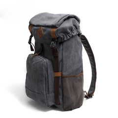 Cool Waxed Canvas Mens Hiking Backpacks Canvas Travel Backpack for Men - iwalletsmen