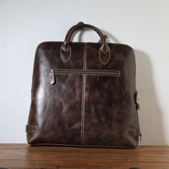 Handmade Leather Mens Cool Business Bag Briefcase Work Bag Laptop Bag for men
