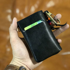 Handmade Leather Mens Cool Key Wallet Car Key Change Coin Card Holder Car Key Case for Men