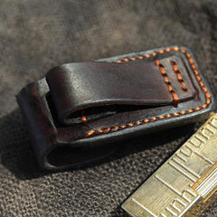 Cool Handmade Leather Mens Dunhill Lighter Case Lighter Holder with Belt Loop For Men - iwalletsmen