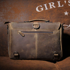 Handmade Leather Mens Cool Messenger Bag Work Bag Backpack Travel Bag Briefcase Bag for men