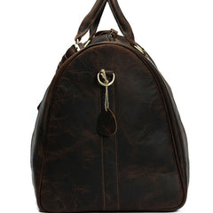 Cool Mens Leather Large Weekender Bag Duffle Bag Travel Bag for Men - iwalletsmen